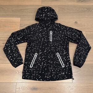UNDER ARMOUR Black Silver Qualifier Active Running Storm Windbreaker Jacket Sz M